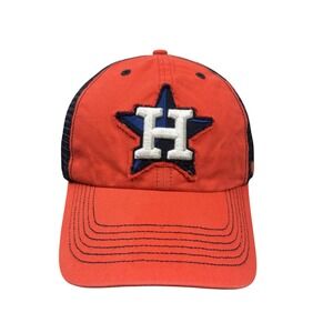 Houston Astros Hat Cap Snap Back Stylish Orange Blue MLB Baseball Mens Mesh OSFA